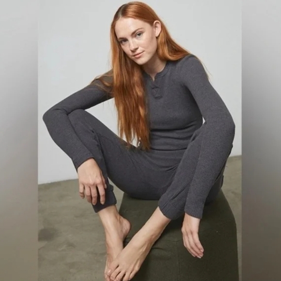 lunya Pants - LUNYA Restore Thermal Draped Jogger In Mercurial Grey Heather